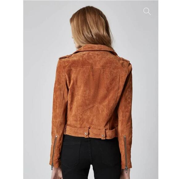 Blank NYC Suede Leather Moto Jacket in El Dorado Size XS NWT - Picture 3 of 9